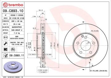 Mercedes E Serisi W211 Kasa E200 CDI Ön Fren Diski 122 Beygir 295 mm Çap Standart Paket 2002-2009 BREMBO