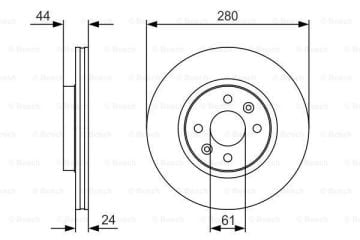 Mitsubishi Colt Ön Fren Diski 1.5 Benzinli 256 mm Çap 2005-2012 BOSCH