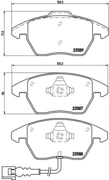 Volkswagen Polo 5 GTI Ön Fren Balatası 1.4 TSI 180 Beygir 2010-2017 BREMBO