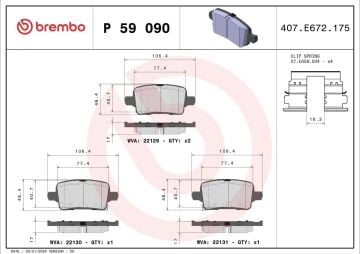 Opel Astra K Arka Fren Balatası 1.4 Turbo 150 Beygir 2016-2022 BREMBO