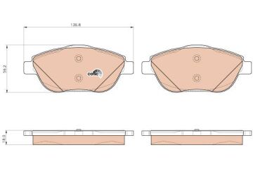 Opel Corsa F Ön Fren Balatası 1.5 Dizel 102 Beygir 283mm Fren Diski İçin 2019 Sonrası TRW