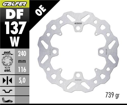 Honda CBR 600 RR Arka Fren Diski 220 mm 2009-2018 GALFER DALGALI SABİT DİSK
