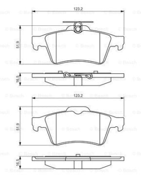 Renault Laguna 3 Arka Fren Balatası Bütün Modellere 2008-2015 BOSCH