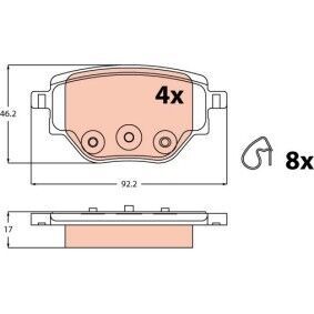 Opel Corsa F Arka Fren Balatası 1.2 Turbo 100 Beygir Manuel El Freni İçin 2019 Sonrası TRW