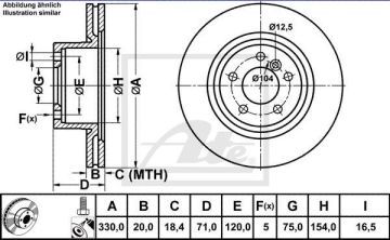 BMW F25 X3 Arka Fren Diski 20d xDrive 184 Beygir 330 mm 2011-2017 ATE ORIGINAL