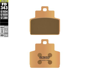 Vespa GTS 300 Arka Fren Balatası 2008 2022 Arası GALFER SİNTER METAL SCOOTER