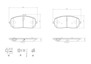 Mercedes 247 Kasa B180 Ön Fren Balatası AMG Spor Paket İçin 2018 Sonrası BREMBO