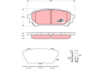 Subaru Impreza GD Kasa 2.0 Arka Fren Balatası 2003-2007 TRW