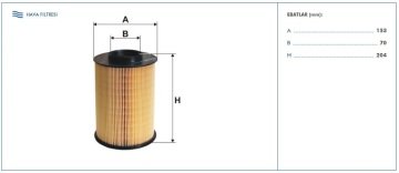 Volvo S40 Hava Filtresi 1.6 Dizel 109 Beygir 2008-2014 FILTRON
