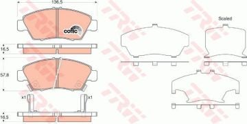 Honda Civic 7 Ön Fren Balatası 1.6 Düz Tip 2002-2005 TRW