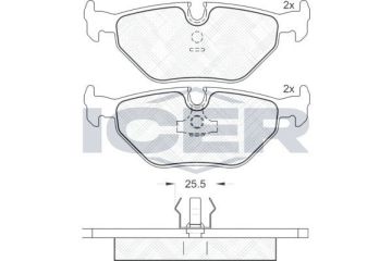 BMW E36 M3 Arka Fren Balatası 321 Beygir 1991-1998 ICER