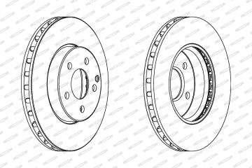 Mercedes E Serisi W211 Kasa E200 CDI Ön Fren Diski 122 Beygir 295 mm Çap Standart Paket 2002-2009 FERODO