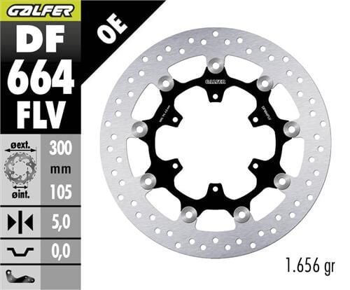 BMW F 800 GS Ön Fren Diski 300 mm 2008-2018 GALFER YUVARLAK HAREKETLİ DİSK ÇELİK GÖVDE