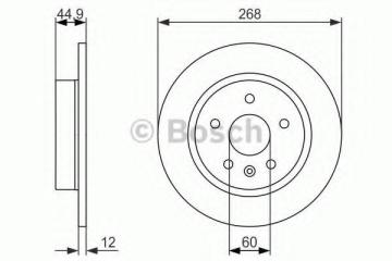 Opel Astra J Arka Fren Diski 1.4 Turbo 268 mm Çap 2010-2015 BOSCH
