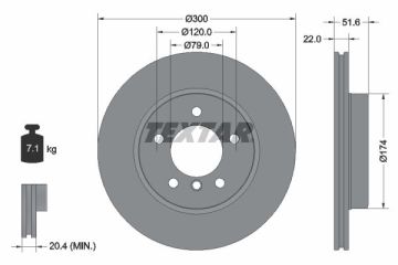 BMW Z4 Serisi E85 Ön Fren Diski 3.0i 300 mm Çap 2003-2008 TEXTAR