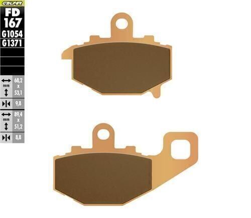 Kawasaki Ninja 1000 Sx Arka Fren Balatası 2021 2024 Arası GALFER SİNTER METAL