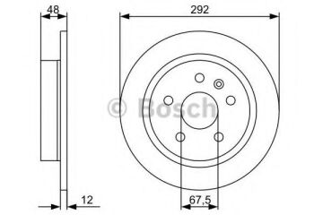 Opel Insignia A Arka Fren Diski 1.6 16V 115 Beygir 2008-2016 BOSCH