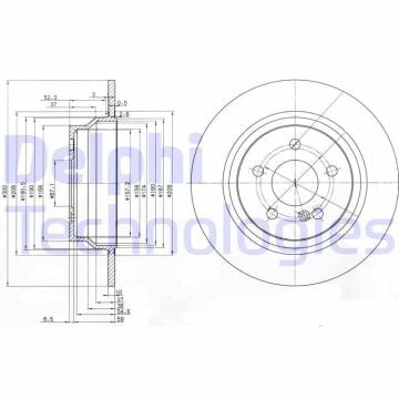 Mercedes E Serisi W212 Kasa E200 CGI Arka Fren Diski 300 mm Çap Standart Paket İçin 2009-2015 DELPHI