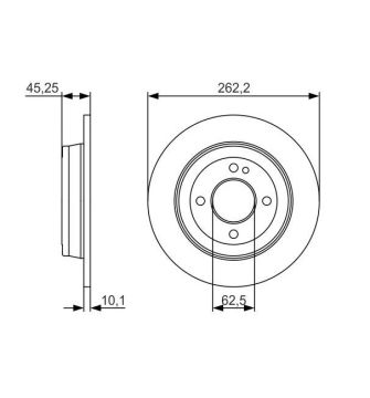 Kia Rio 3 Arka Fren Diski 262 mm Çap 2012-2017 DELPHI