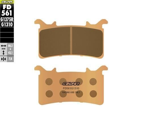 BMW M 1000 RR Ön Fren Balatası 2021 Sonrası GALFER SİNTER METAL RACING