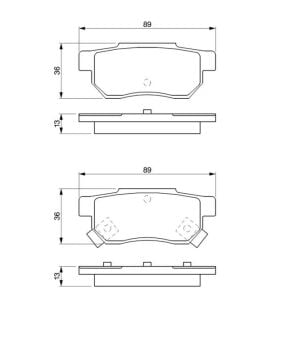 Honda Jazz Arka Disk Fren Balatası 2002-2008 BOSCH