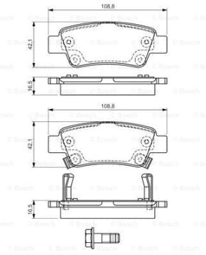 Honda CR-V Arka Fren Balatası 2.0 150 Beygir 2007-2012 BOSCH