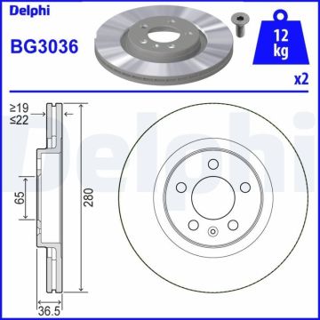 Seat Leon Ön Fren Diski 1.9 TDI 90 Beygir 280 mm Çap 2000-2005 DELPHI