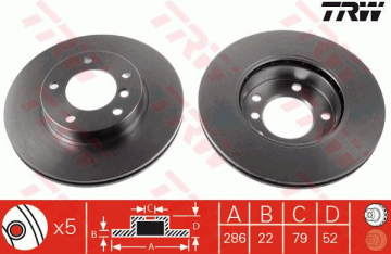 BMW 3 Serisi E46 Ön Fren Diski 316i 286 mm Çap 1999-2005 TRW