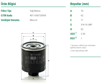 Skoda Roomster Yağ Filtresi 1.4 16V 86 Beygir 2006-2015 FILTRON