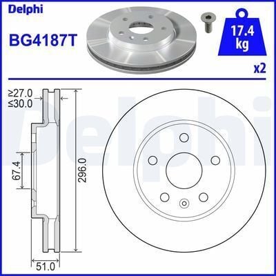 Opel Insignia A Ön Fren Diski 1.6 CDTI 136 Beygir 2008-2016 DELPHI
