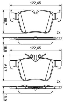 Mercedes C Serisi W205 Kasa C180 Arka Fren Balatası AMG Spor Paket İçin 2014-2021 BOSCH