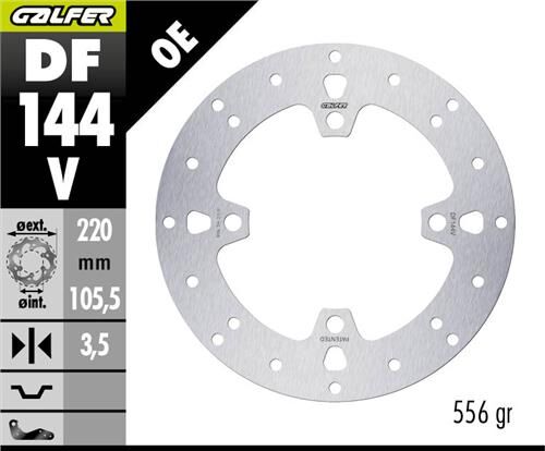 Honda PCX 125 Ön Fren Diski 220 mm 2018-2020 GALFER YUVARLAK SABİT DİSK