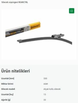 Porsche Cayenne Arka Silecek 330 mm 2011-2017 CONTINENTAL