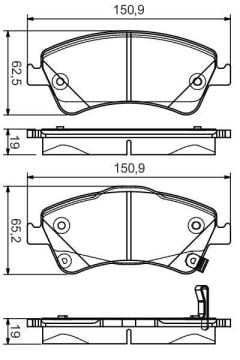 Toyota Avensis Ön Fren Balatası 1.6 132 Beygir 2009-2018 BOSCH