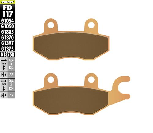 Kawasaki Ninja 500 Arka Fren Balatası 2024 Sonrası GALFER SİNTER METAL