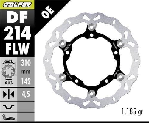 Kawasaki Ninja 500 Ön Fren Diski 310 mm 2024 Sonrası GALFER DALGALI HAREKETLİ ÇELİK DİSK