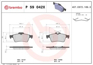 Ford Focus C-Max Performanslı Arka Fren Balatası 2007-2011 BREMBO XTRA