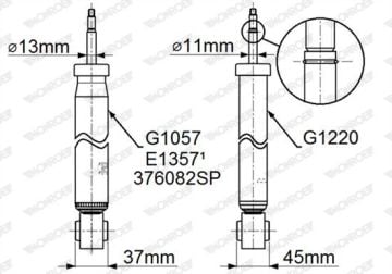Volkswagen Passat B7 Arka Amortisör Gazlı Sağ Sol Aynı 2011-2014 MONROE