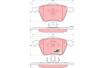Volvo S60 Ön Fren Balatası 2.0 T 286 mm Disk İçin 2001-2010 TRW