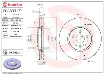 Opel Astra K Ön Fren Diski 1.6 CDTI 136 Beygir 300 mm Çap 2016-2022 BREMBO