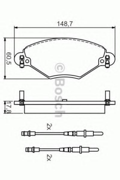 Citroen C5 Ön Fren Balatası 283 mm Disk İçin 2005-2008 BOSCH