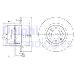 Citroen C5 Arka Fren Diski 1.6 HDI / 2.0 HDI / 2.0 16V 276 mm Çap 2005-2008 DELPHI