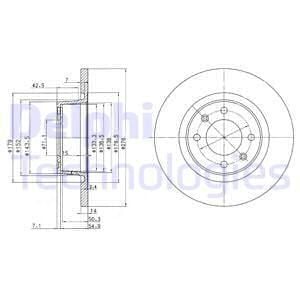 Citroen C5 Arka Fren Diski 1.6 HDI / 2.0 HDI / 2.0 16V 276 mm Çap 2005-2008 DELPHI