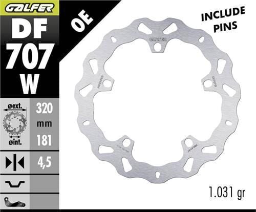 BMW R NINE T 1200 Ön Fren Diski 320 mm 2014-2022 GALFER DALGALI SABİT DİSK