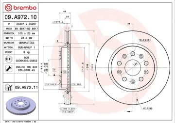 Opel Insignia A Arka Fren Diski 2.0 CDTI 130 Beygir 2008-2016 BREMBO