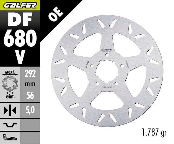Harley Davidson Forty-Eight Xl1200X Ön Fren Diski 292 mm 2010 2014 Arası GALFER YUVARLAK SABİT ÇELİK DİSK