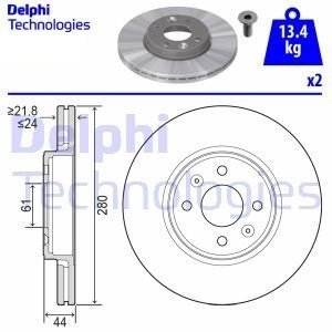 Renault Megane 2 Ön Fren Diski 1.6 16V 280 mm Çap 2003-2009 DELPHI