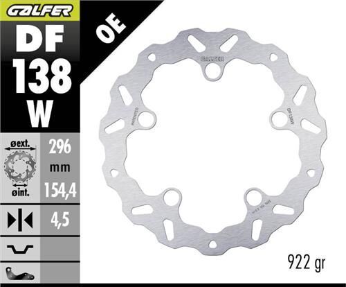 Honda CBR 500 R Ön Fren Diski 296 mm 2022 Sonrası GALFER DALGALI SABİT DİSK