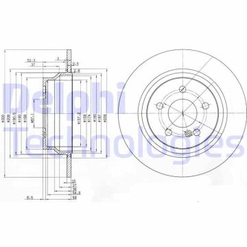Mercedes E Serisi W211 Kasa E240 Arka Fren Diski 300 mm Çap 2002-2009 DELPHI