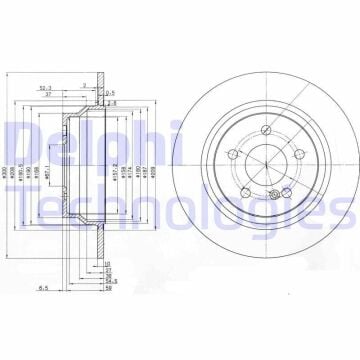 Mercedes E Serisi W211 Kasa E280 CDI Arka Fren Diski Standart Paket 300 mm Çap 2002-2009 DELPHI